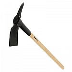 Use this heavy-duty pick by Truper Tools for a wide variety of yard jobs. The handle is made of durable hickory wood with a steel pick. Ideal for chopping up hard ground or tree roots.