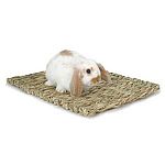 Your small will love this comfortable grass mat that makes walking on your small animal pet's cage much easier. Fun for your pet to chew on and safe for chewing. Made of all natural grass.