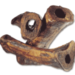 These natural femur bones are left with a tasty, meaty outer coating which dogs love. Available in 3