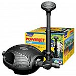 Suitable for ponds up to 5800 us gallons (22000 l). Maximum flow rate 2900 us gallons per hour/ 10800 lph. Maximum head height 14 feet 9 inches (4.5 m). Diverter valve with independant fountain and waterfall flow controls. Includes telescopic riser stem a