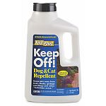 Four Paws Keep Off Outdoor Granular Repellent keeps pets away from trees, shrubs, flowerbeds and other outdoor areas for up to ten days. Also excellent for indoor use in flowerpots preventing cats and kittens from disturbing them.