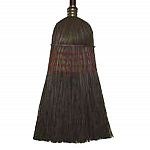 Black corn and rattan blend, full shoulder, velvet, 4 sew wire banded sleeved, 1-1/8 inch black lacquered handle. #10 black eagle broom is our heaviest duty broom. Combination of corn and rattan fibers and beefy construction.