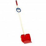 This dog poop scoop features specially angled tines that sift easily through grass, snow or sand. The basket-shaped design holds pet waste for safe disposal. Extra long handle means no bending over when scooping up your dog's doo doo.
