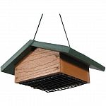The world is going green! National audubon going green recycled series help conserve the environment.  This special suet feeder features a green roof and taupe base made from 5/8