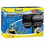 The Whisper EX Filtration Systems feature an innovative filtration designed for ease of use and convenience. Available for a variety of aquarium sizes, from 10 to 70 gallon aquariums. Has a simple set-up that requires no priming and a simple operation.