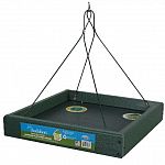 The Going Green Recycled Plastic Platform Feeder by Woodlink is great for the environment and perfect for feeding multiple birds. Made from recycled plastic, this feeder is very durable and holds a wide variety of seed. Natural green blends in well with n