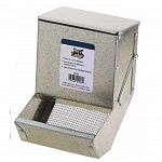 This durable, metal sifter bottom feeder is perfect for feeding your small animal pets. Easy to install to your pet s hutch. Helps to keep food off of the floor and cleaner. Ideaf for use with rabbits or guinea pigs.