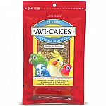 Lafeber's Avi-Cakes for Parrots, African Greys and all medium sized parrots. Specifically designed for the nutritional demand of birds. Avi-Cakes are a mixture of premium seeds mixed 50-50 with nutritionally balanced pellets. 12 oz