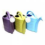 Assorted pastel colored watering can. 2 gallon capacity.