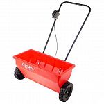 The Earthway 7350SU Drop Style Spreader is designed to be pushed at three miles per hour (a brisk walking speed) and is a good choice for small to midsize yards.