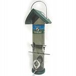 The Going Green Mixed Seed Wild Bird Feeder is made from recycled material, which makes it a very environmentally friendly feeder. The plastic top, base, tube and metal ports are all made from reycled material. Choose small or large.