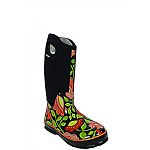 Keep your feet warm and dry with these Bogs boots for women. A beautiful flower design on the foot area makes this boot really stand out. Made to be 100% waterproof and very comfortable to wear in cold, wet weather.