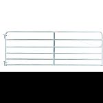 Perfect gate for placement at construction sites, for crowd control, or for fencing pastures, orchards and gardens. 1-3/4 inch round high-tensile strength tubing. Superior continuous-welded saddle joints. Stands 50 inches high with vertical z braces. Read