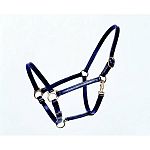 Leather equine halter with brass plated and solid brass hardware. Double ply leather and double stitch throughout. Comes in two colors and three sizes. Beiler high-end leather halter.