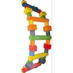 Multicolored wood design Tons of climbing fun for your bird Durable construction for extended uses Easily clips to the top of the bird cage