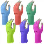 est selling garden glove. Abrasion and puncture resistant nitrile coating molds to the hand. 3 different sizes. The thin polyurethane palm coating offers tremendous dexterity and breathability, while the nitrile palm coating fits like a second skin.
