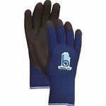 Heavy-duty 7-gauge acrylic knit liner with durable textrured natural rubber palm coat.