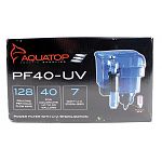 Capable of filtering up to 128 gallons per hour with adjustable flow rate Built in self adjusting surface skimmer for cleaning the water surface and promoting gas exchange Requires no extra plumbing Uv sterilizer helps eliminate unwanted algae blooms and