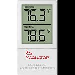 Allows you to easily monitor your aquariums water temperature & ambient room temperature with a large, dual lcd display Sleek, compact design provides for non-obstructive placement Accurate to +/- 2 degrees fahrenheit and must be mounted externally. Adhes