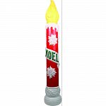 Durable, plastic blow mold candle for outdoor decorating Uses standard bulb, not included Easy to clean Made in the usa