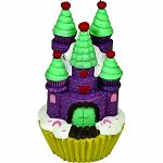 Our purple and aqua delicious looking castle is perched upon a bed of fluffy frosting A pretty little castle that will fit perfectly in any small tank All girls big or small with love the vibrant colors and playfulness this castle brings to their aquarium