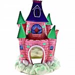 Pink & purple, perched upon a bed of clouds, this pretty little pixie castle will fit perfectly in any small tank. All girls big or small will love the vibrant colors and playfulness this castle brings to their aquarium. Safe for fresh & saltwater.