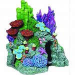 Colorful red sea hide-away replica features aeration holes and 2 large swim-through chambers Realistic in detail, featuring a colorful array of exotic sealife True to life detail & texture cast in durable poly-resin safe for all freshwater & saltwater aqu
