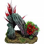 Outcroppings are bedrock or ancient superficial deposits on the surface of the earth Multiple floral greenery gives the appearance of a naturallyovergrown sanctuary perfect for fish & reptiles Safe & non-toxic.