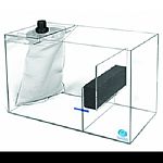 Includes: 3 x 1 flex hose, 1 bulkhead, 200 micron filter bag, tray and cover, and sponge. For use with a 100 to 125 gallon tank.