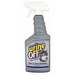 The Urine-Off Cat/kitten Sprayer is formulated to remove the urine and not just mask the odor and stains. May be used on various types of surfaces including upholstery, carpet, hardwood, tile, grout and vinyl flooring. Always check for colorfastness first