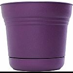 A coarse texture over the entire body and saucer of the planter is a perennial favorite of decorators Looks great in both casual or formal settings For use indoors or outdoors Recyclable plastic Made in the usa