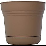 Texture over the entire planter. For use indoors or outdoors. Saucer attached. Made in the usa