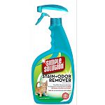 Safe on carpets for all those tough feline odors and stains. At last there is a product scientifically formulated especially for all those tough feline odors and stains. SIMPLE SOLUTION Cat Spray & Urine Stain & Odor Remover.