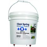 No dirty jars to clean Up to 20 chickens per daily fill No spills or wet spots around fountain Sanitary economical and practical Made in the usa