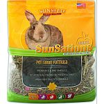 Natural mixture of high fiber timothy hay pellets, fruit, veggies and greens with added vitamins & minererals Fortified with omega 3, dha and probiotics to aid degestion and overall health No artificial colors or preservatives