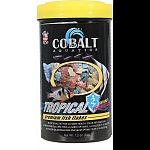Formulated for all tropical fish Nutritionally balanced for beautiful color, consistent growth and palatability Enhanced with probiotics and cobalt blue flakes triple vitamin dose and immunostimulants Will not cloud water