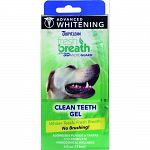 Clean teeth gel for dogs with 3d microguard Adresses plaque and tartar for complete periodontal wellness No brushing required Destroys bad breath and defends against new formation Includes fresh breath dental chew Made in the usa
