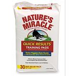With Nature s Miracle deodorizing enzymes. The ONLY PAD especially treated with fresh grass scent to train dogs to go outside faster! Patented, built-in easy to dispose ties make clean up easy!