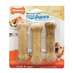 Healthy Edibles Treats for Puppies are wholesome treats perfect for puppies. Inspired by baby food with yummy flavors such as turkey and sweet potatoes and delicious lamb and apples, your puppy will enjoy these tasty treats.