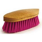 Legends Belmont Equine Brush has magenta polypropylene bristles that are great for medium or heavy brushing. This all purpose brush has a durable, kiln-dried hardwood block that has a natural shape. Double lacquered for a smooth finish.