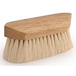 Legends White Tampico Pocket-Size Body Grooming Brush for horses. Kiln-dried, double-lacquered pocket-size hardwood white tampico fiber. Soft white tampico brush designed for light general purpose and finish grooming.