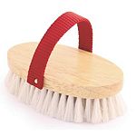 Legends Brush Ariana Mini-English Brush is perfect for use by children. Brush is a smaller size and has very soft white goat hair. A red web strap helps to keep the brush in place. Hardwood block is kiln-dried and lacquered for durability. Fits inside a p