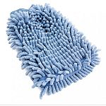 Luxuriously soft microfiber front lathers up shampoo and thoroughly washes coats and manes. Scrubby back removes mud, dirt and loose hair. Matching textured elastic cuff. Also recommended for applying fly spray, and can also be handy for washing trucks an