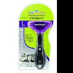For long hair cats over 10 pounds. 2.65 inch deshedding edge designed for coats longer than 2 inches. Effectively reduces hairballs, keeping your cat healthier and happier. Reduces shedding up to 90 percent. Stainless steel edge reaches beneath topcoat to
