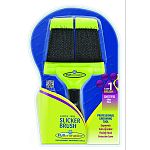 Ideal for medium, long and curly coats to remove surface mats and tangles without damaging the coat. Features straight bristles on one side and bent bristles onthe other side. Dual flex head design follows the natural contours of dog s body, while keeping
