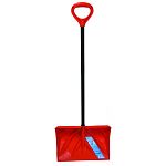 A shovel, pusher and scoop built into one super snow-removal tool. Ease of a shovel, holding capacity of a scoop, curved blade of a pusher. Durable poly construction. D-grip handle. Resists sticking snow.