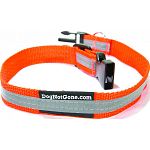 Blaze orange collar makes sure you and your dog satnd out at extended distances Perfect for walking your dog at night, especially along roads and sidewalks Double layer nylon webbing for extreme durability Genuine 3m reflective striping for high visibilit