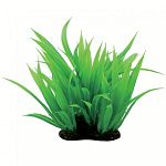 Realistic plant with natural colors and textures. Can be used individually or placed with others to create dense, aquatic jungle. Durable plastic foliage is easy to place and maintain. Heavy, dark, ceramic anchorbase keeps arrangement in place.