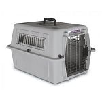 Popular dog Vari-kennel features durable construction, chrome grill, leak-proof bottom and sturdy carrying handles. Approved for pet airline transport.  Small:   21x16x15 Five year manufacturer warranty. Easy to clean dog carrier.