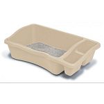 Your cat will love this large litter box by Petmate. Designed for easy cleaning and has areas to keep your litter supplies handy. Fits nicely in a variety of places. Great for one or more cats. Size is approximately 34.8 x 19.5 x 9.8 inches. (LxWxH).
